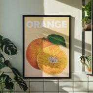 Plagát, Fruits - Orange, 30x40 cm