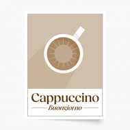Plagát, Coffee - Capuccino, 30x40 cm
