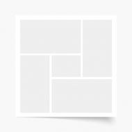 Plagát, Váš plagát, 5 elementov, 50x50 cm