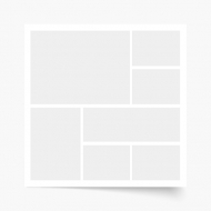 Plagát, Váš plagát, 7 elementov, 40x40 cm