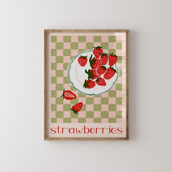Plagát, Strawberries, 70x100