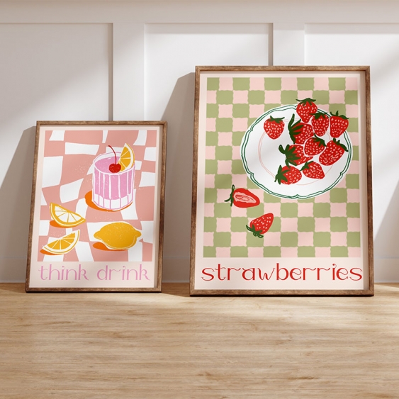Plagát, Strawberries, 70x100
