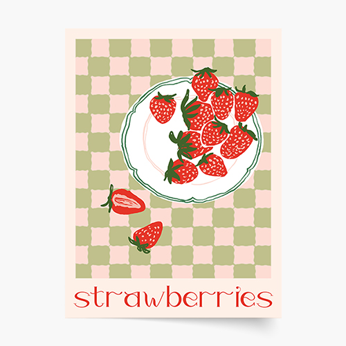 Plagát, Strawberries, 70x100