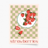 Plagát, Strawberries, 20x30 cm