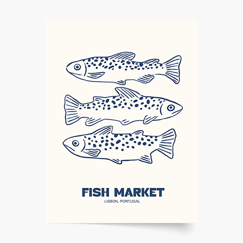 Plagát, Fish Market, 70x100