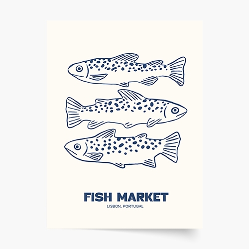 Plagát, Fish Market, 70x100