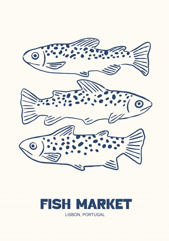 Plagát, Fish Market, 70x100