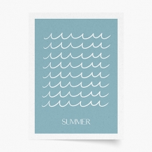 Plagát, Blue Summer Waves, 70x100