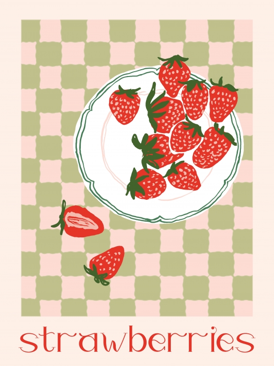 Plagát, Strawberries, 70x100