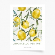 Plagát, Limoncello Italy, 20x30 cm