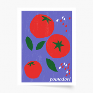 Plagát, Talianska kuchyňa - Pomodori, 20x30 cm