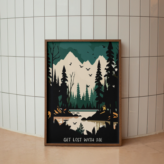 Plagát, Les: Get lost with me, 20x30