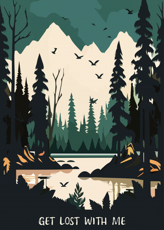 Plagát, Les: Get lost with me, 20x30