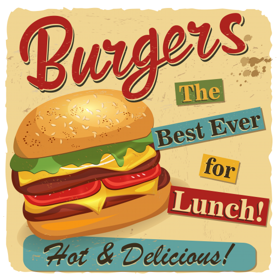 Plagát, Best Burgers, 30x30