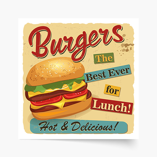 Plagát, Best Burgers, 30x30