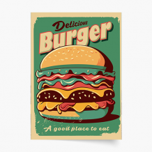 Plagát, Burger, 21x30