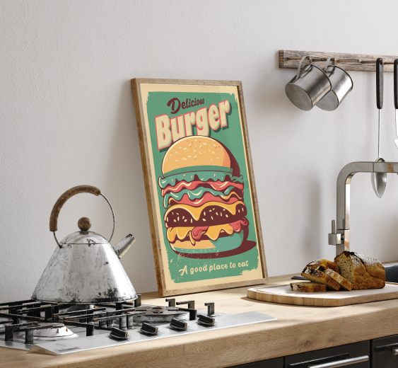 Plagát, Burger, 30x40