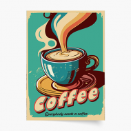 Plagát, American Coffee, 20x30 cm