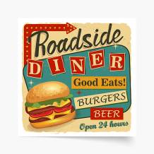 Plagát, Diner, 30x30