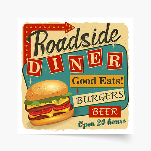 Plagát, Diner, 30x30