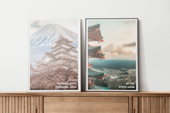 Plagát, Japan: Tsuruga Castle, Fukushima, 30x40