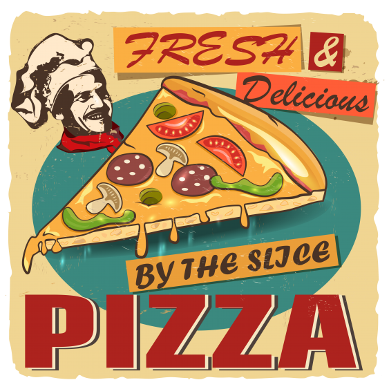Plagát, Pizza, 30x30
