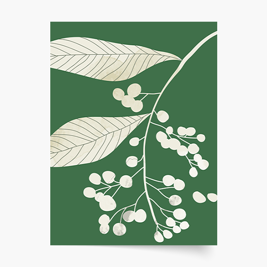 Plagát, Woman - Leaves II, 21x30