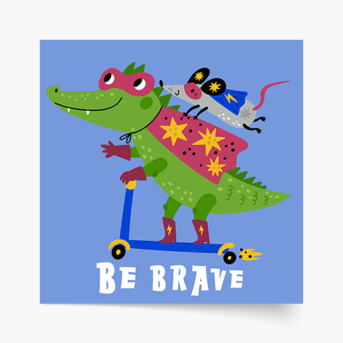 Plagát, Heroes - Be brave, 30x30