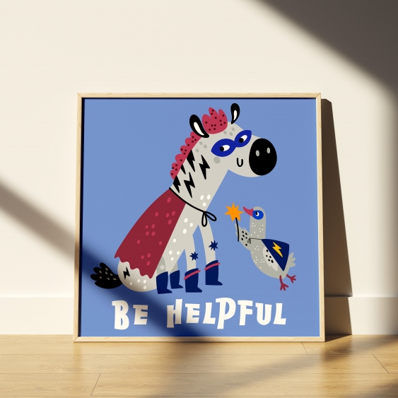 Plagát, Heroes - Be helpful, 30x30