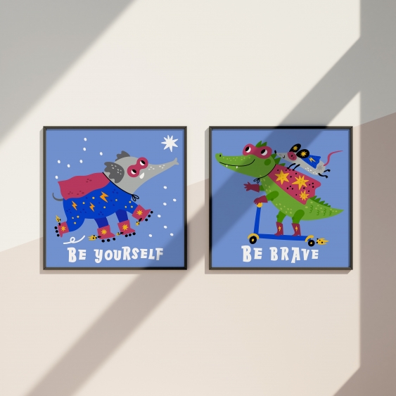 Plagát, Heroes - Be yourself, 30x30