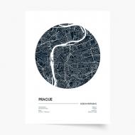 Plagát, Maps: Prague, 20x30 cm