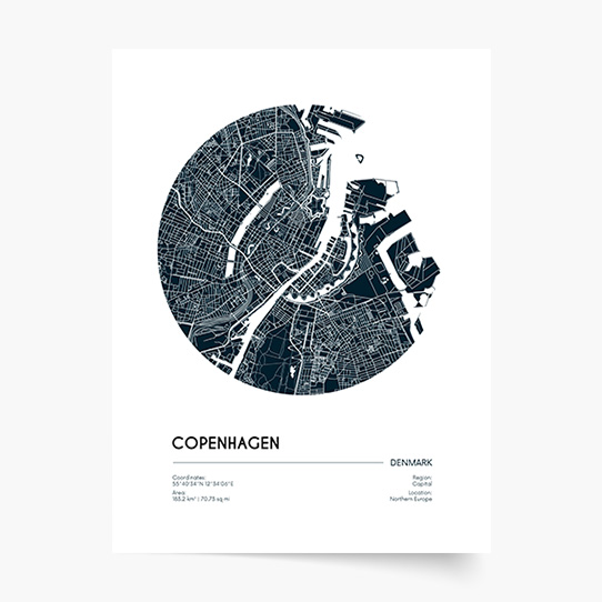 Plagát, Maps: Copenhagen, 21x30