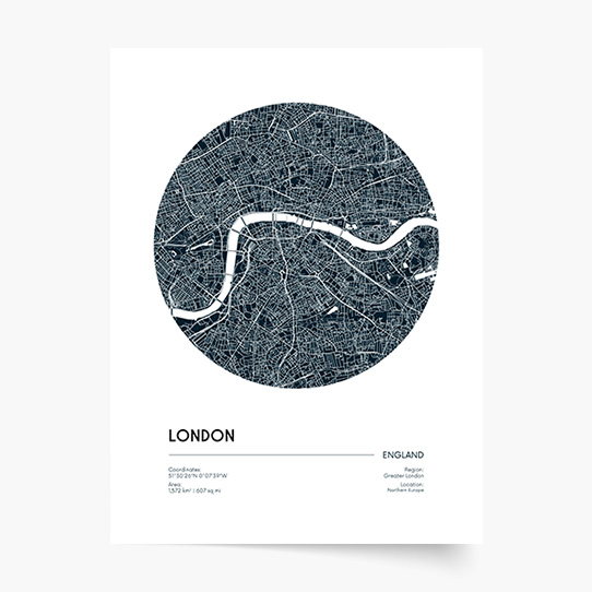 Plagát, Maps: London, 50x70