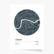 Plagát, Maps: London, 20x30 cm