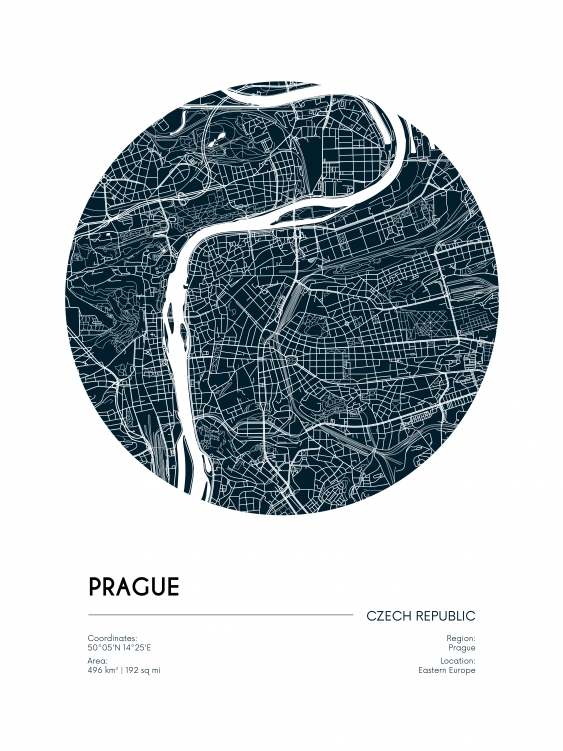 Plagát, Maps: Prague, 30x40