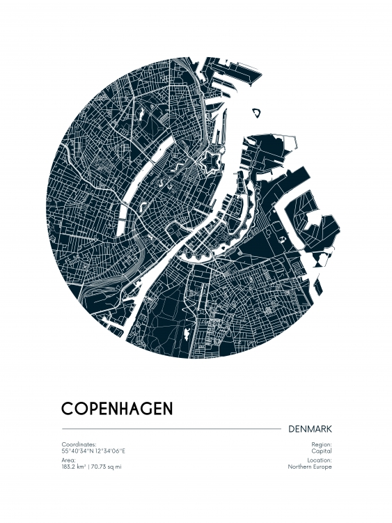 Plagát, Maps: Copenhagen, 30x40