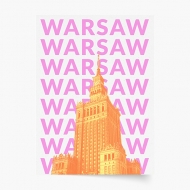 Plagát, City: Warsaw, 20x30 cm