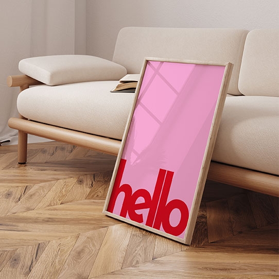 Plagát, Typografický: Hello, 60x80