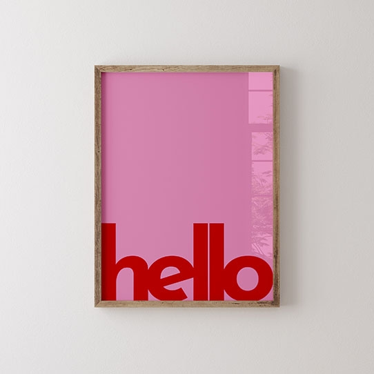Plagát, Typografický: Hello, 60x80