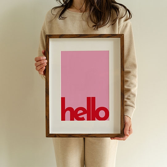 Plagát, Typografický: Hello, 60x80