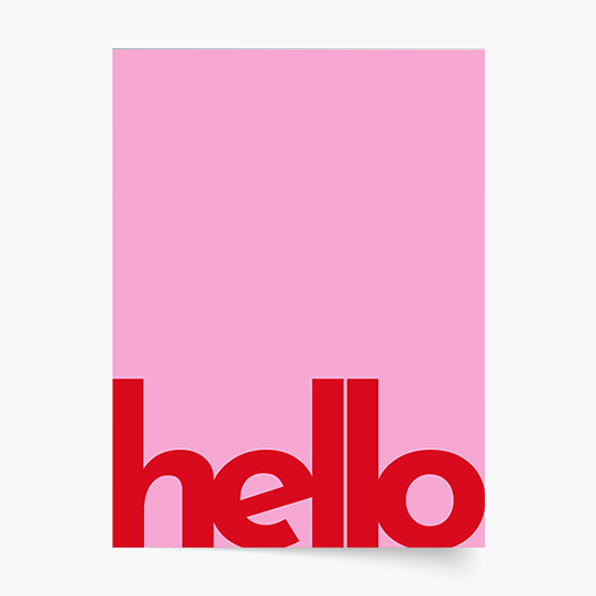 Plagát, Typografický: Hello, 60x80