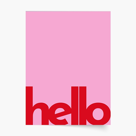 Plagát, Typografický: Hello, 60x80