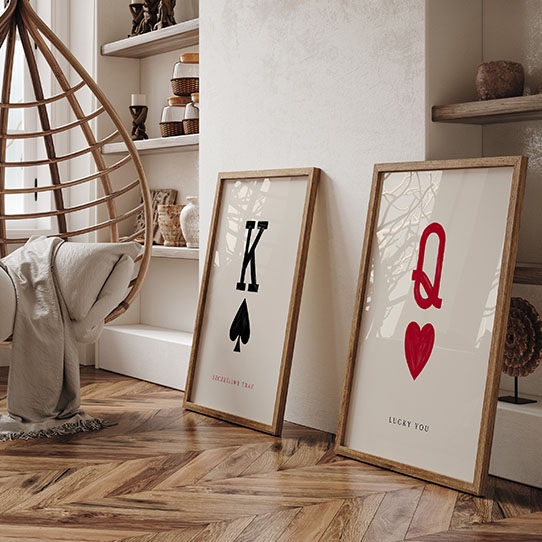 Plagát, Typografický: Q Lucky You, 30x40