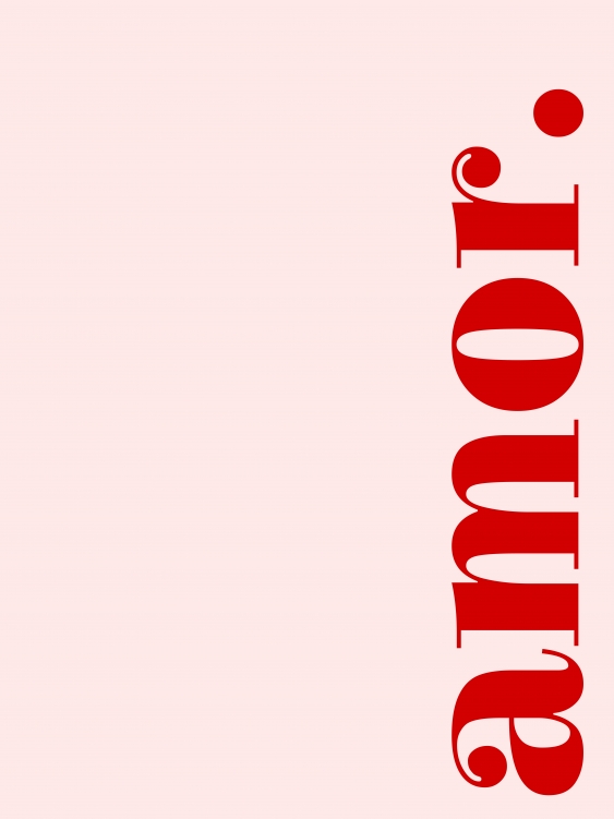 Plagát, Typografický: Amor, 30x40
