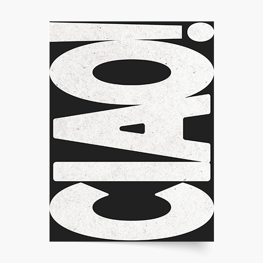 Plagát, Typografický: Ciao, 21x30