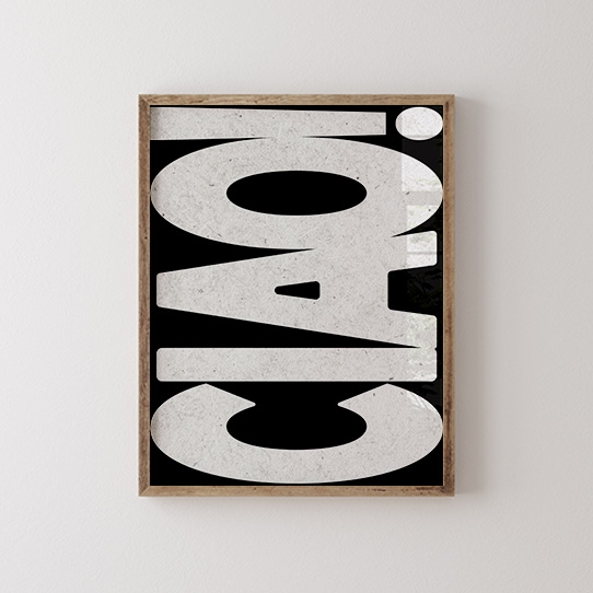 Plagát, Typografický: Ciao, 30x40