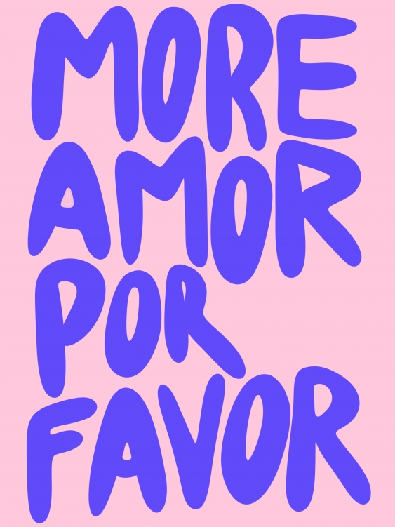 Plagát, Typografický: More Amor Por Favor, 30x40