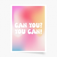 Plagát, Typografický: You can, 20x30 cm