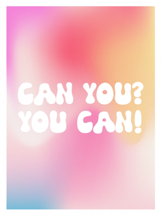 Plagát, Typografický: You can, 30x40