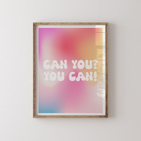 Plagát, Typografický: You can, 30x40